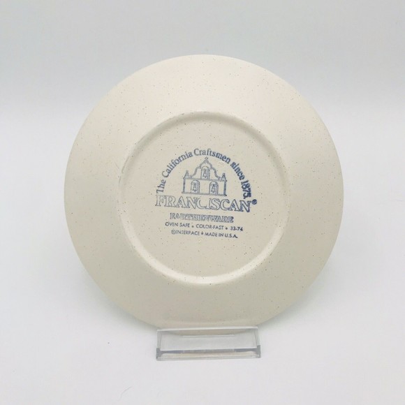 Franciscan Earthenware Hacienda Green Saucer Vintage 1970s Logo Design - Picture 2 of 6